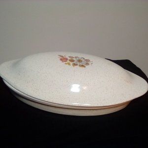 New, ceramic dish with lid